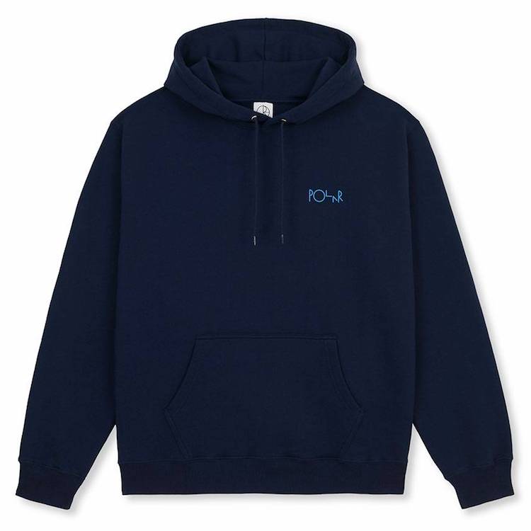 Polar Skate Co Dave Stroke Logo Hoodie Dark Blue