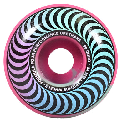 Spitfire Wheels Formula Four Classic Pink/Teal Swirl Skateboard Wheels 99a 54mm