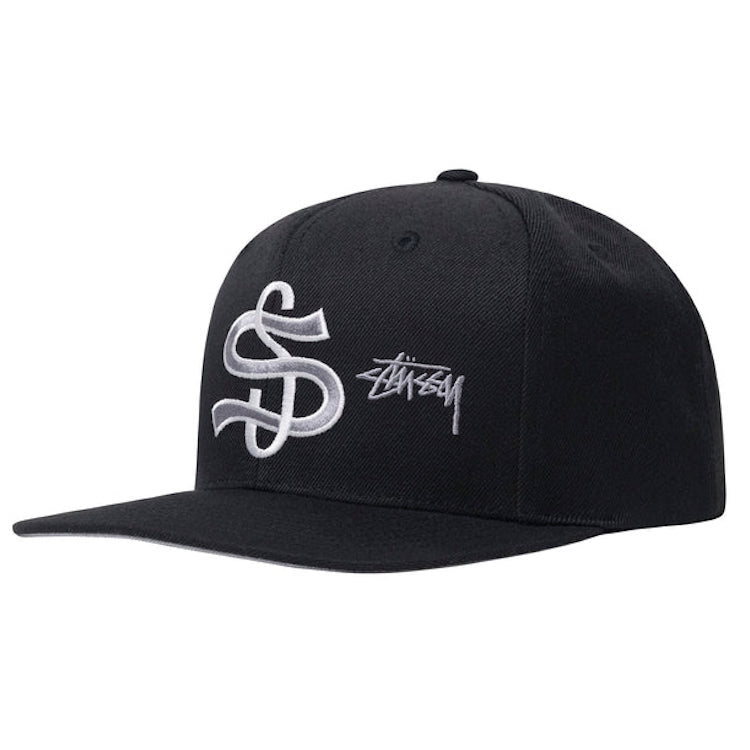 Stussy Big League Point Crown Cap Black