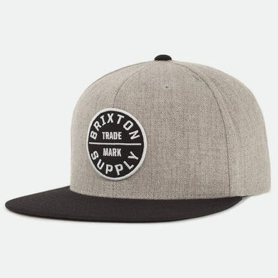 Brixton Oath III Snapback Cap Light Heather Grey/Black