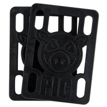 Pig Wheels Pig Piles Hard 1/4" Black Skateboard Riser Pads