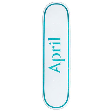 April Skateboards OG Logo Blue Skateboard Deck 8.5