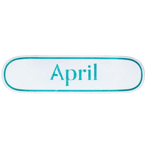 April Skateboards OG Logo Blue Skateboard Deck 8.5"