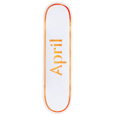 April Skateboards OG Logo Orange Skateboard Deck 8.25