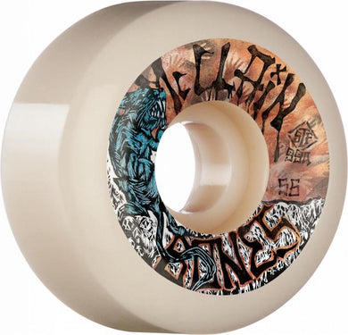 Bones Wheels McClain Primal V6 Wide Cut STF Skateboard Wheels 99a 56mm