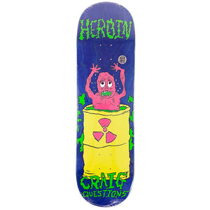Heroin Skateboards Craig Questions Dead Toons Skateboard Deck 9" (Various Wood Stains)