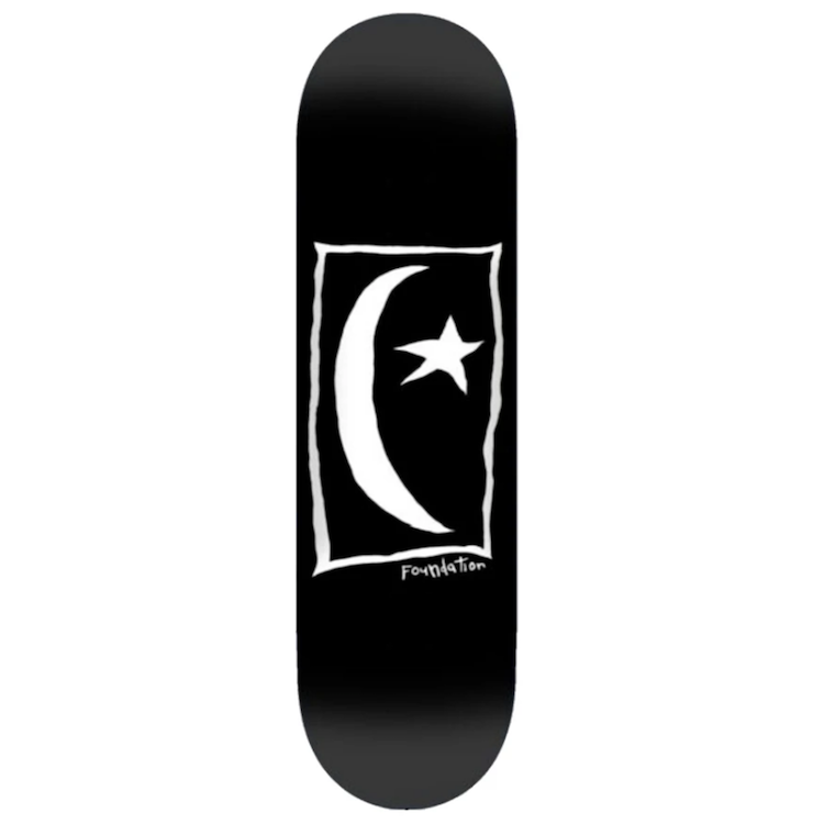 Foundation Skateboards Star & Moon Square Black Skateboard Deck 8.25