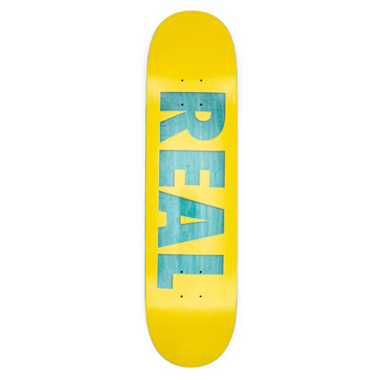 Real Skateboards Bold Team Series Yellow Skateboard Deck 8.06