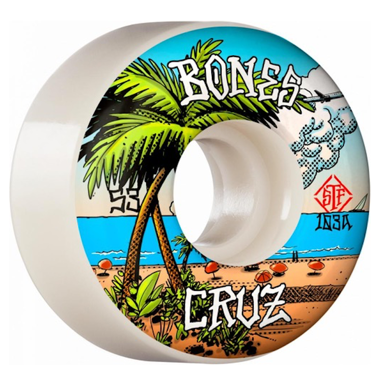 Bones Wheels Cruz Buena Vida V2 Locks STF Skateboard Wheels 103a 53mm