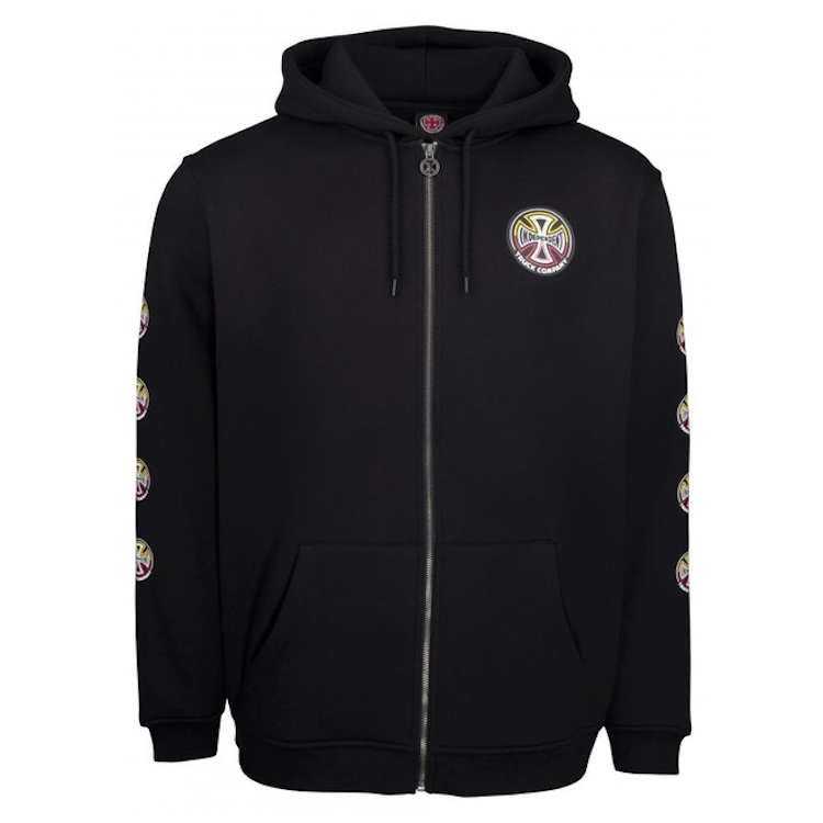 Independent Truck Co Split Cross Zip Hoodie Black