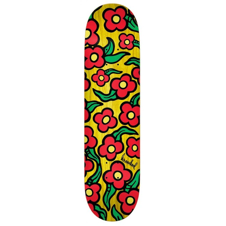 Krooked Skateboards Team Wild Style Flowers Skateboard Deck 8.25