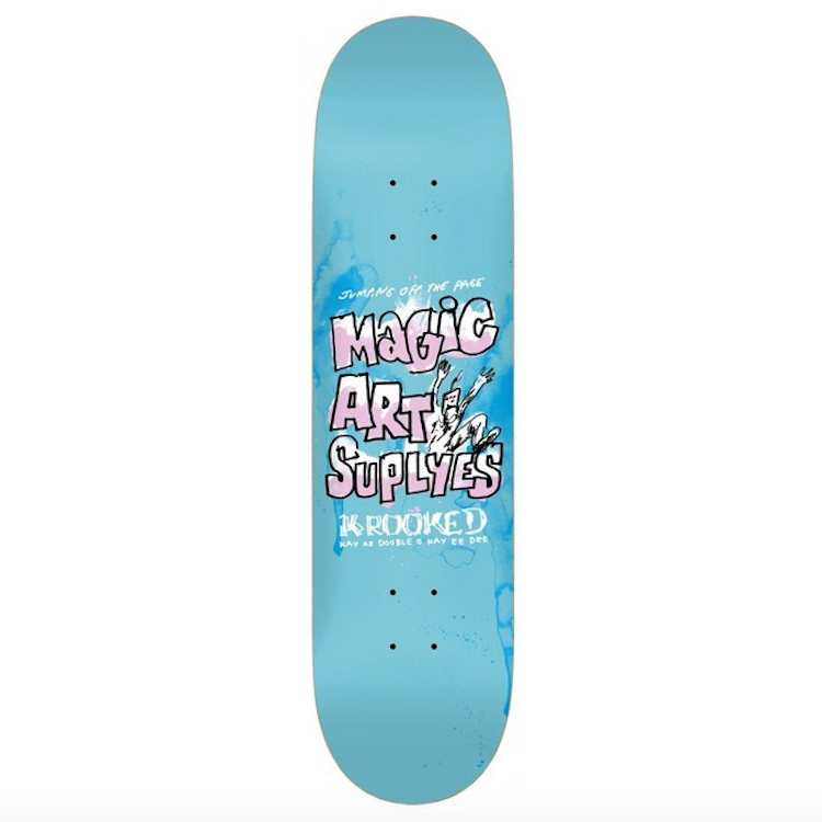 Krooked Skateboards Team Magic Art Supplies Skateboard Deck 8.06