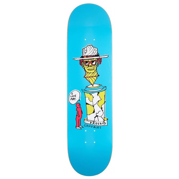 Krooked Skateboards Gonz Art Lover Skateboard Deck 8.38