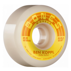 Bones Wheels Ben Koppl Rollersurfer STF Skateboard Wheels V6 Wide 99a 56mm