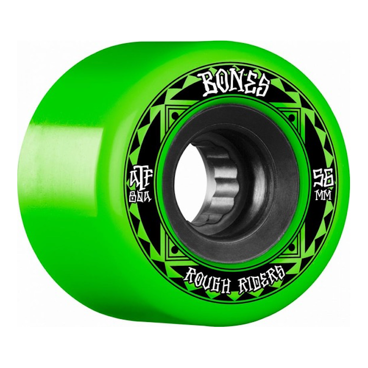 Bones Wheels ATF Rough Riders Runners Green Skateboard Wheels 80a 56mm