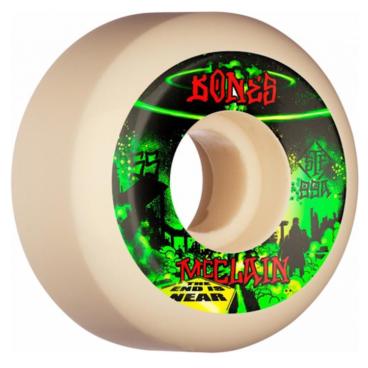 Bones Wheels STF McClain Apocalypse Sidecut V5 Skateboard Wheels 99a 55mm