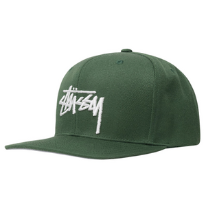 Stussy Big Stock Logo High Crown Cap Forest