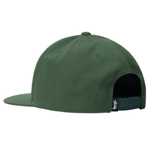 Stussy Big Stock Logo High Crown Cap Forest