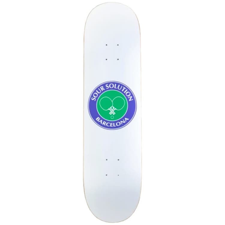 Sour Skateboards Social Club White Skateboard Deck 8.25