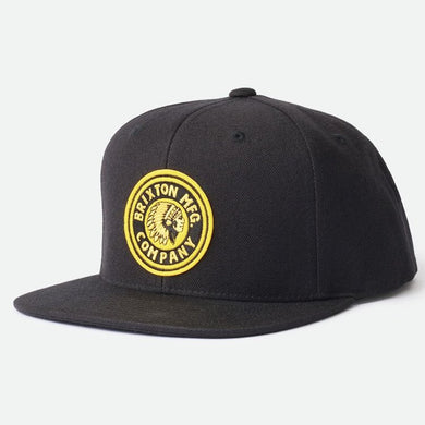 Brixton Rival MP Snapback Cap Black/Gold