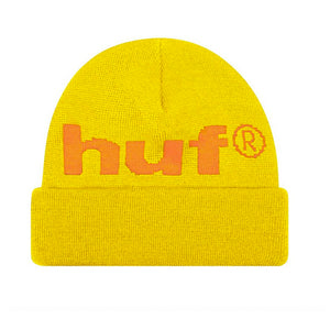 HUF 98 Logo Beanie Yellow