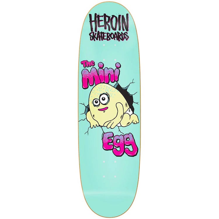 Heroin Skateboards Mini Egg Skateboard Deck 8.38