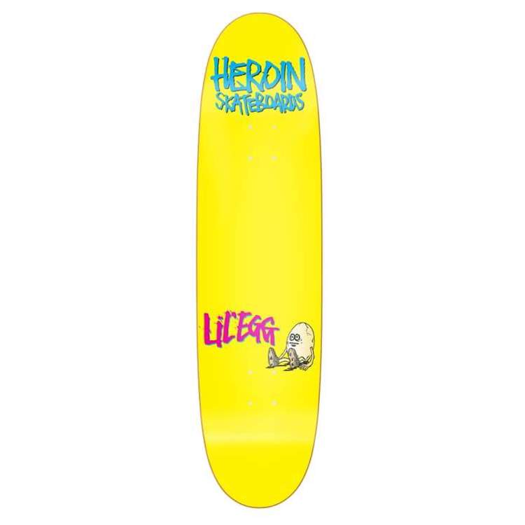 Heroin Skateboards Lil Egg Shaped Skateboard Deck 7.9