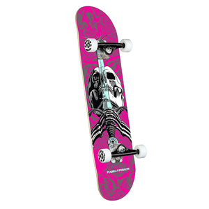 Powell Peralta Skull & Sword One Off Pink Mid Complete Skateboard 7.5"