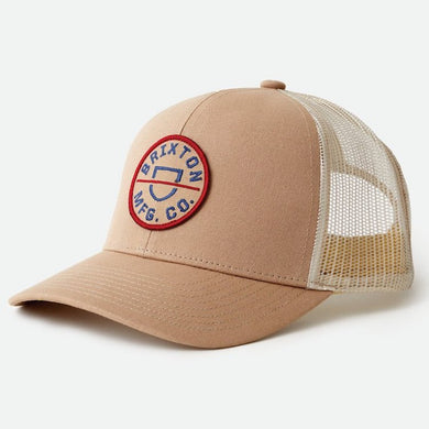 Brixton Crest Crossover MP Meshback Snapback Cap Khaki