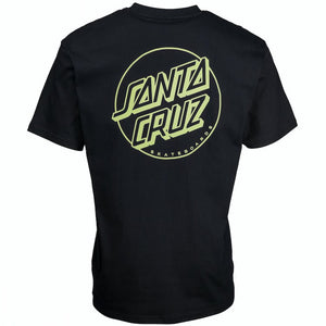 Santa Cruz Opus Dot Stripe T-Shirt Black/Yellow