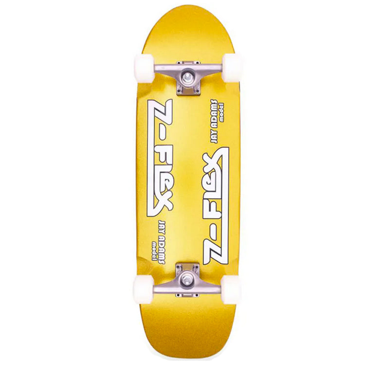 Z-Flex Jay Adams Gold Metal Flake Complete Skateboard Cruiser 9.5